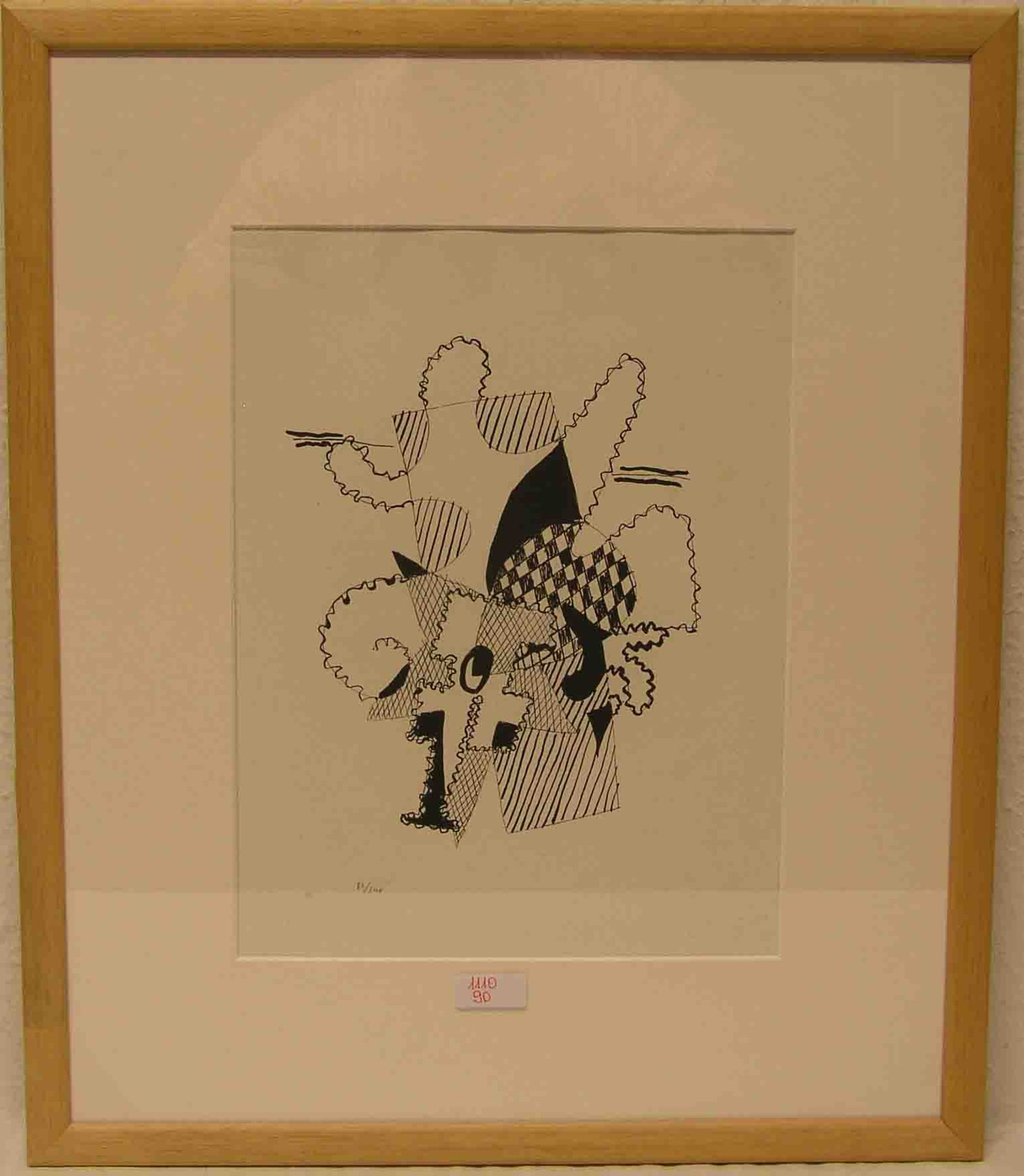 Picasso: "Espace relatif". Holzschnitt aus der Folge "Helene chez Archiméde", 1955.Gesamtauflage: