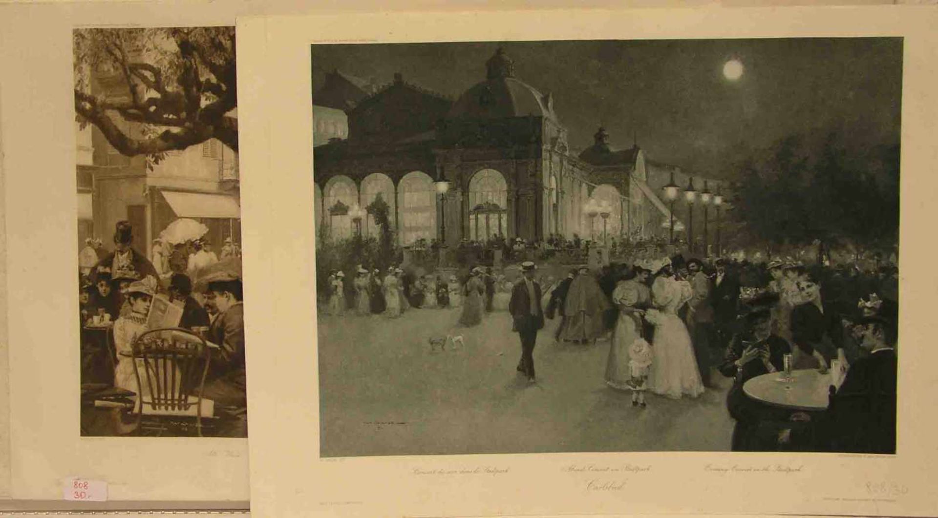 Carlsbad. 19 Photogravuren nach W. Gause bei Paulussen, Wien, Stuttgart 1896. Blattgröße:ca. 60 x