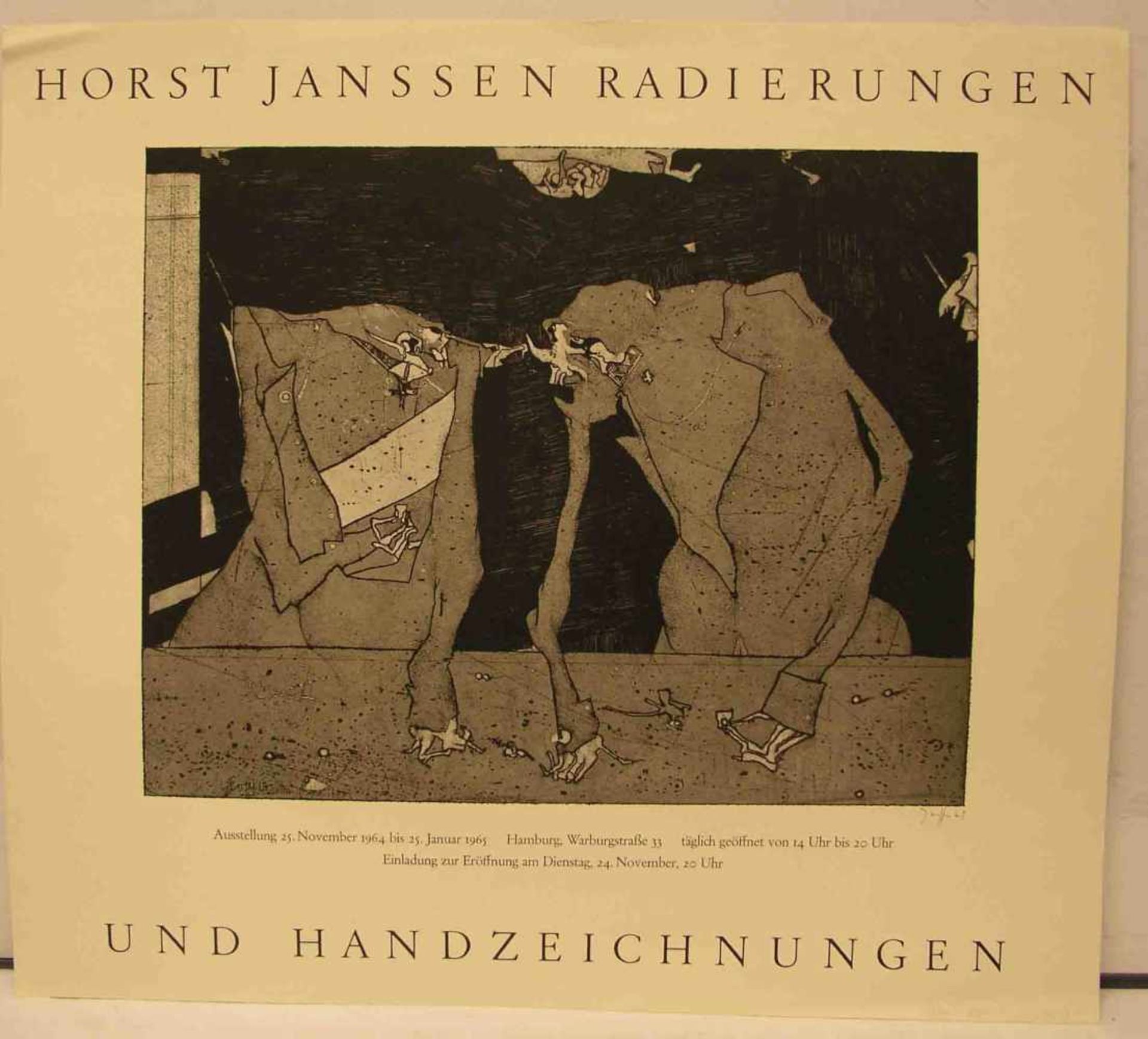 Janssen, Horst (1929 - Hamburg - 1995): "Plakat: Horst Janssen Radierungen undHandzeichnungen,