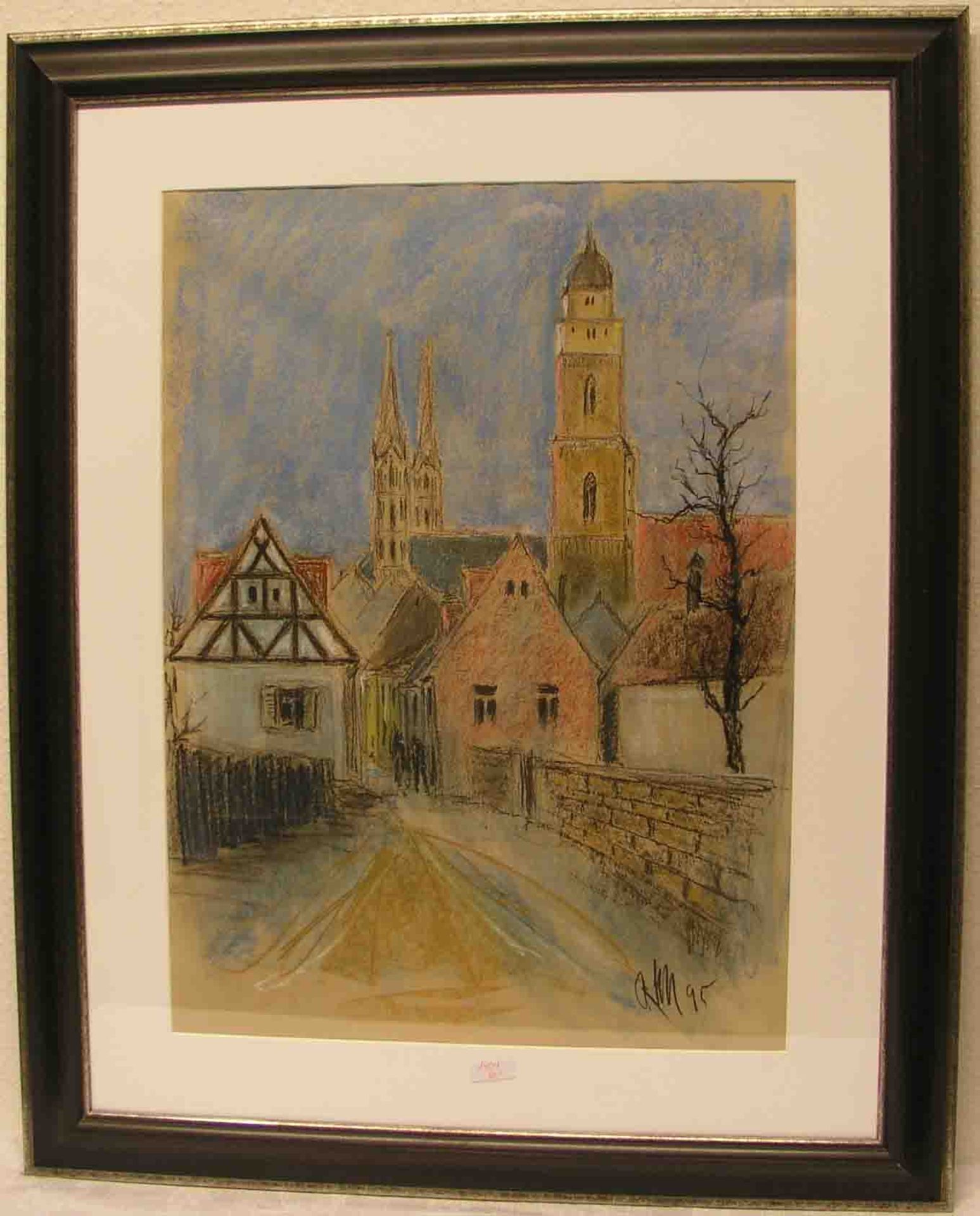 Klesse, Reinhard (Saalfeld 1932 - 2014 Viereth). Maler und Bildhauer: "Bamberger Gasse".Mit Blick