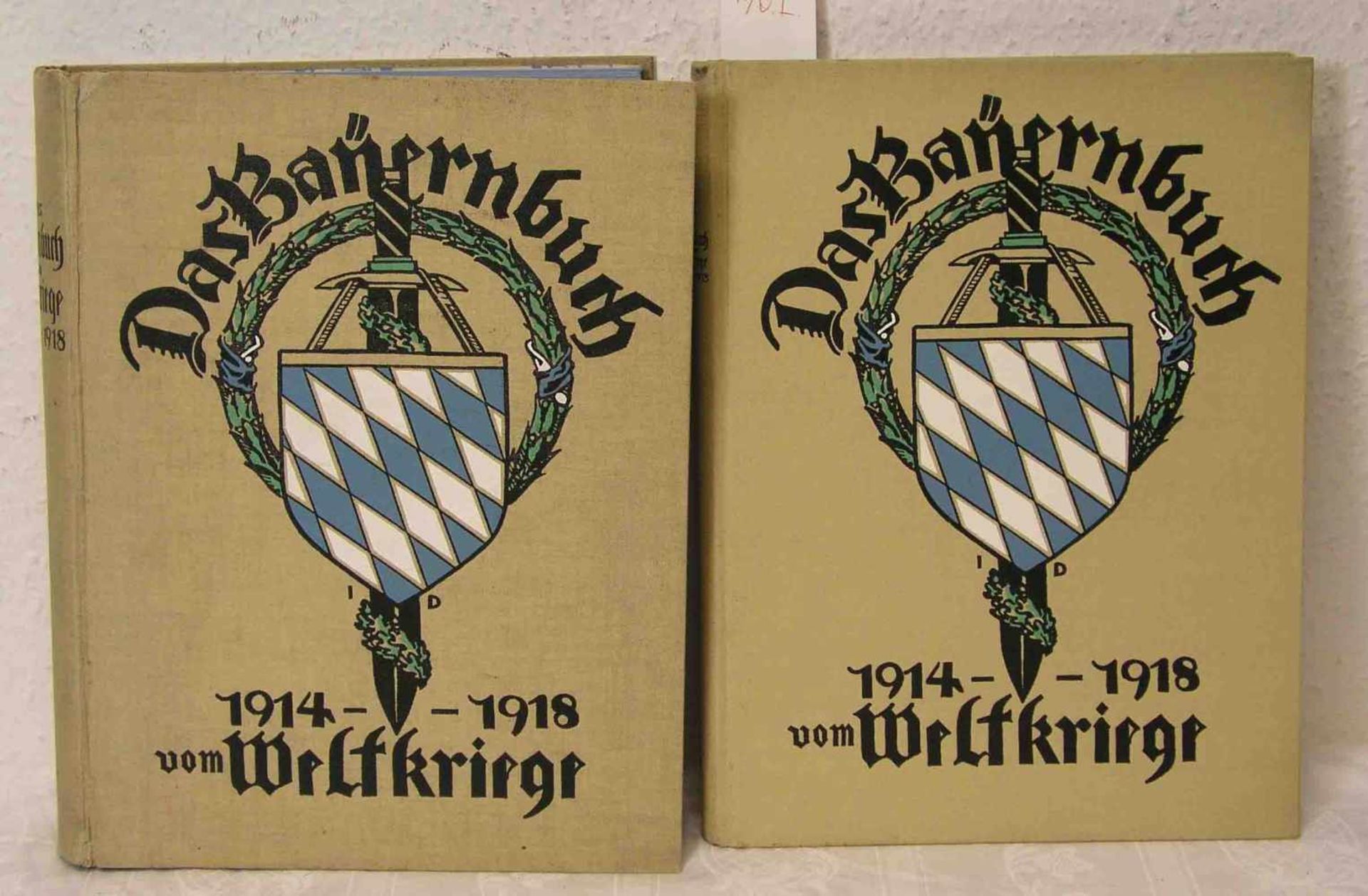 "Das Bayernbuch vom Weltkriege 1914 - 1918", zwei Bände. Chr. Belser AG,Verlagsbuchhandlung,