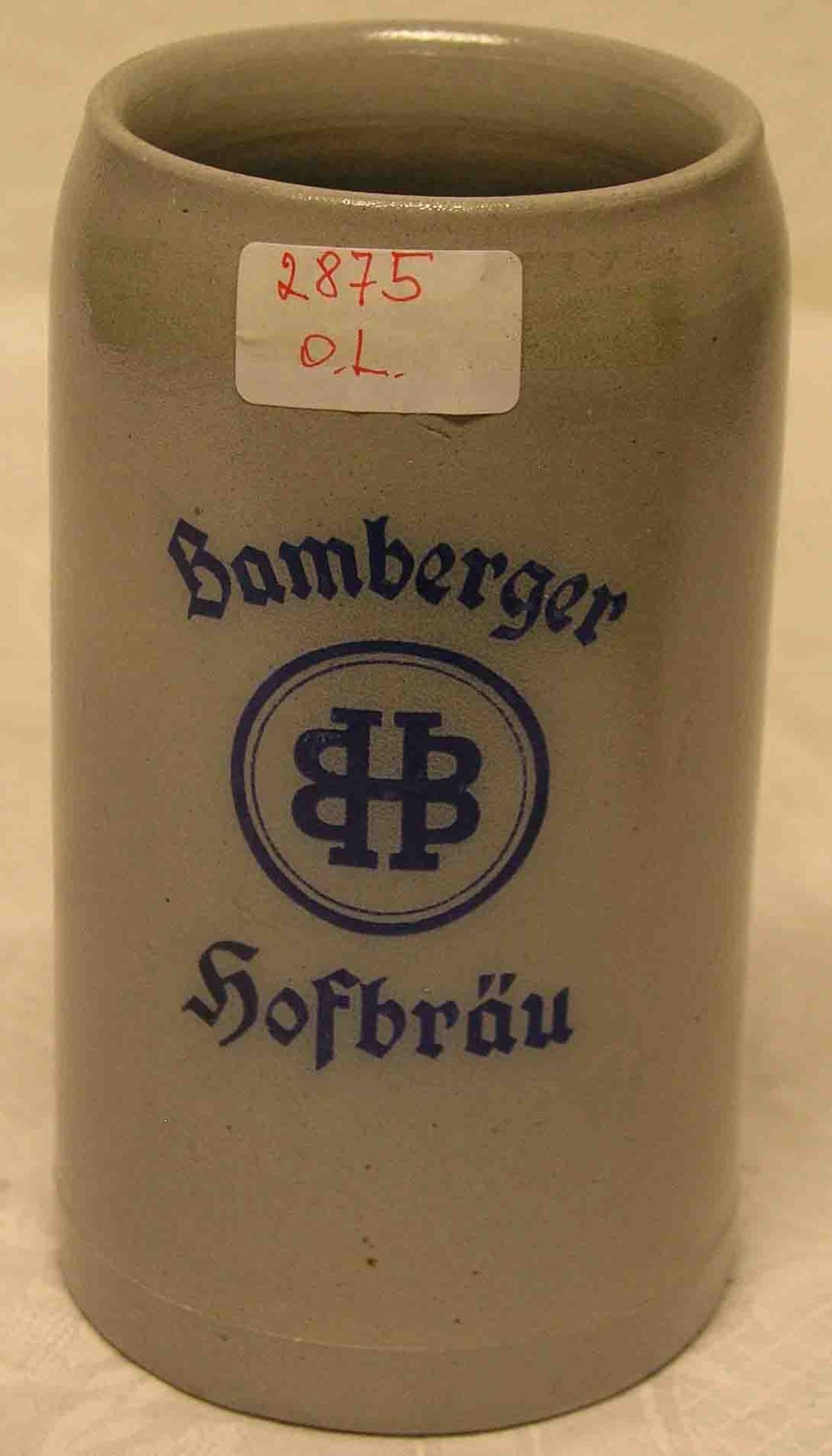 Brauerei Maßkrug "Bamberger Hofbräu". Steinzeug.- - -20.17 % buyer's premium on the hammer price19.