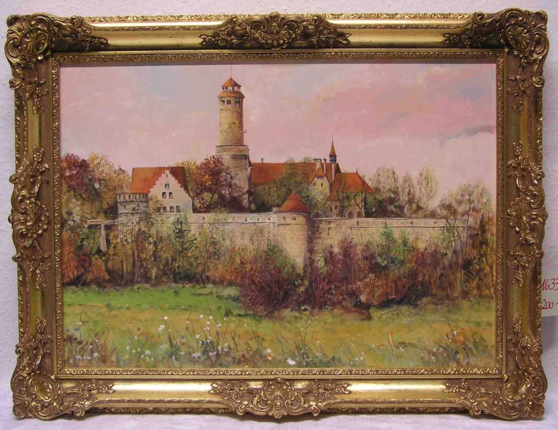 "Bamberg - Die Altenburg". Öl/Lwd., monogrammiert "S R", datiert 2002. 49 x 69cm, Rahmenmit