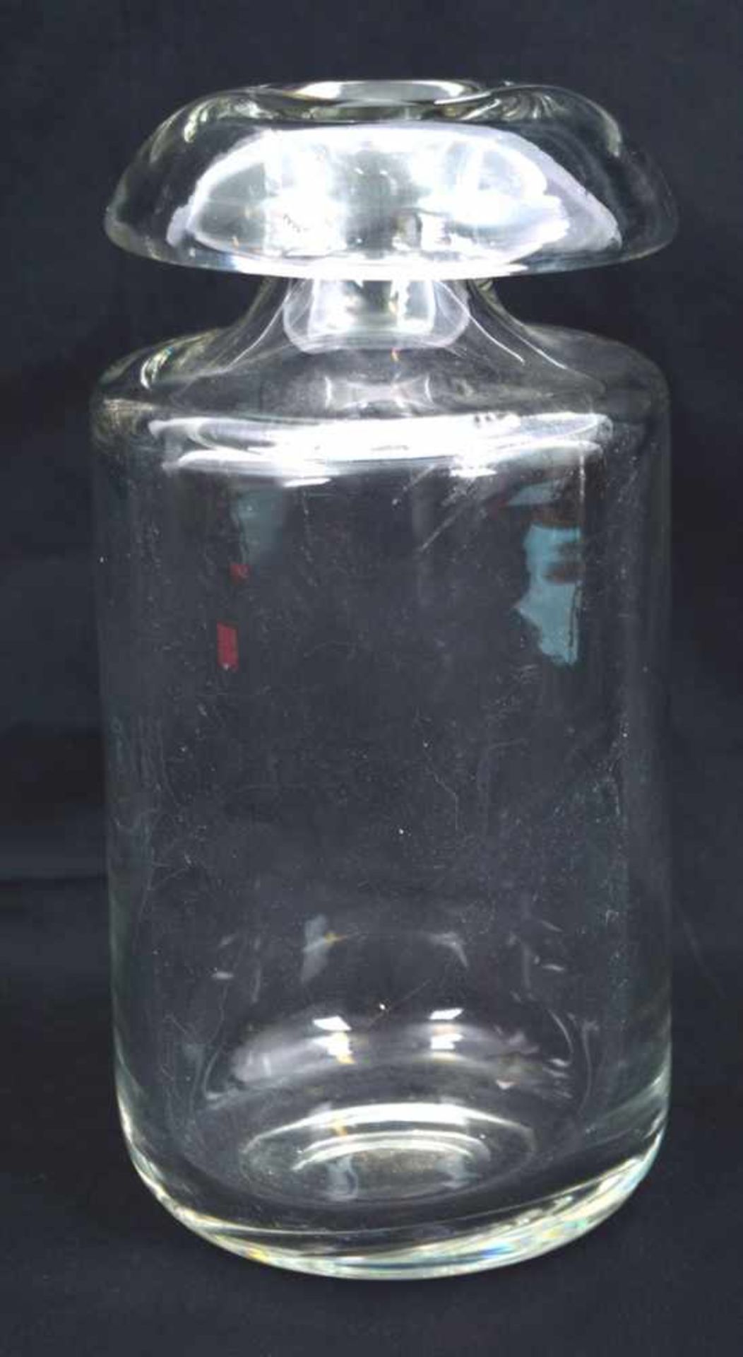 Vasefarbl. Glas, zylindrische Form, H 24 cm, FM WMF