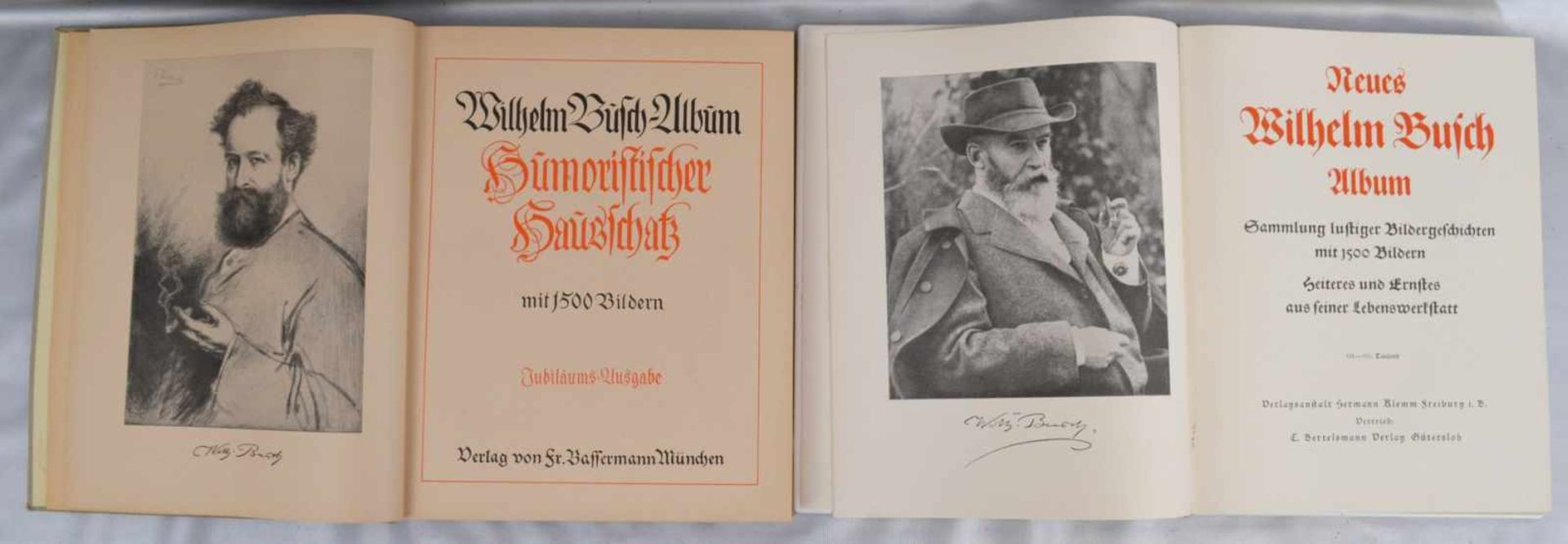 Zwei Wilhelm Busch-AlbenNeuauflage, mit zahlreichen Bildern