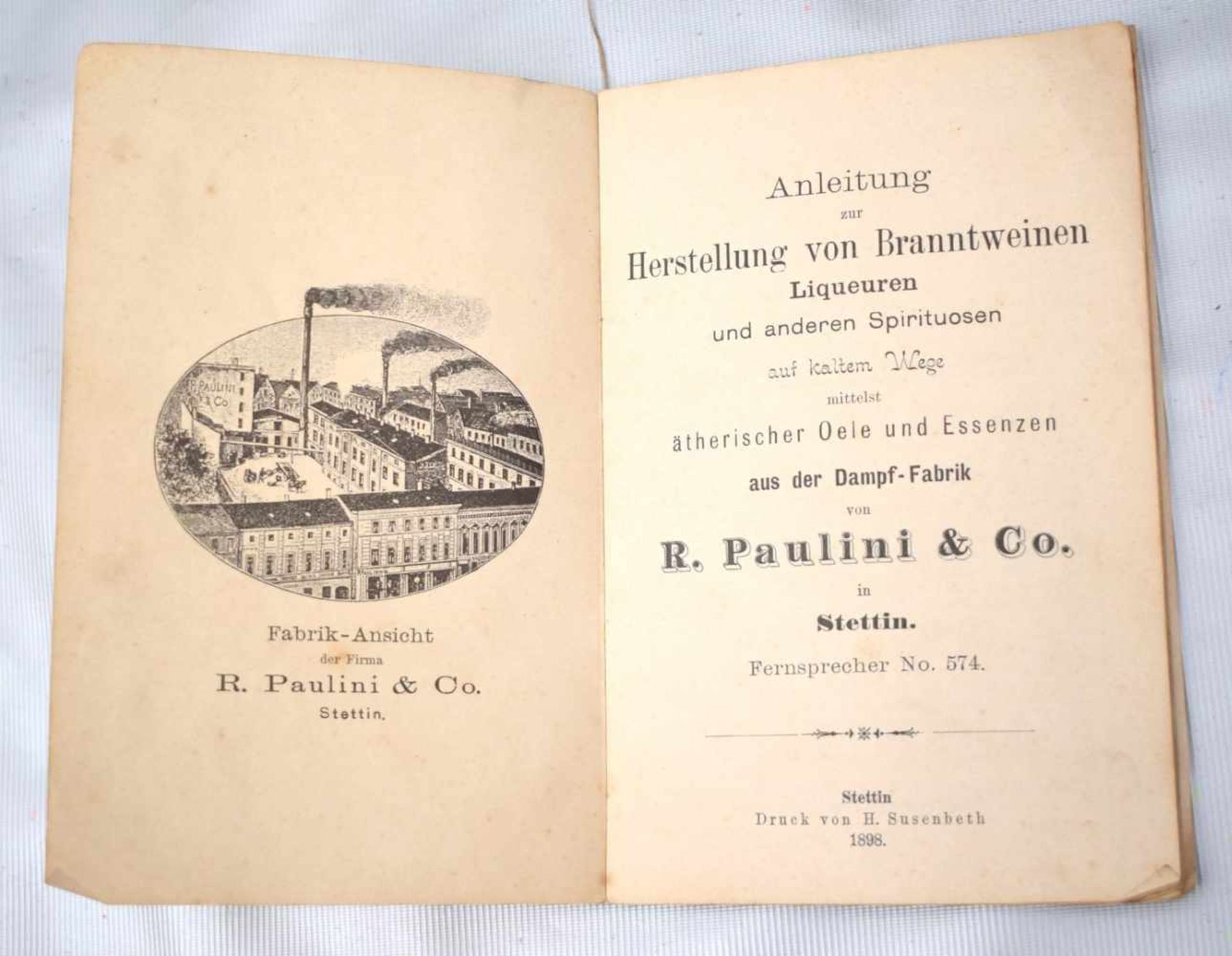 RezeptheftAnleitung zur Herstellung von Brandweinen und Likören, dat. 1898