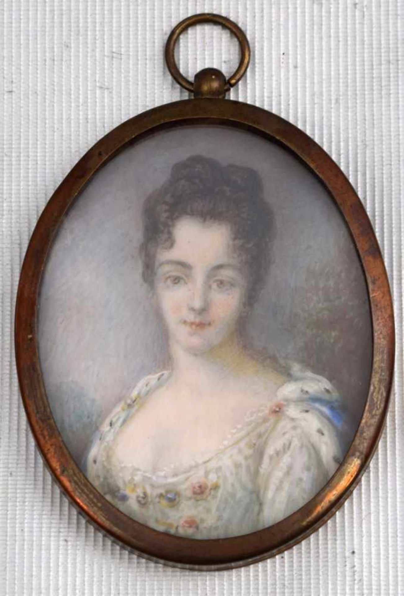 Portrait einer eleganten Dame5,5 X 7 cm, im Rahmen, 19. Jh.