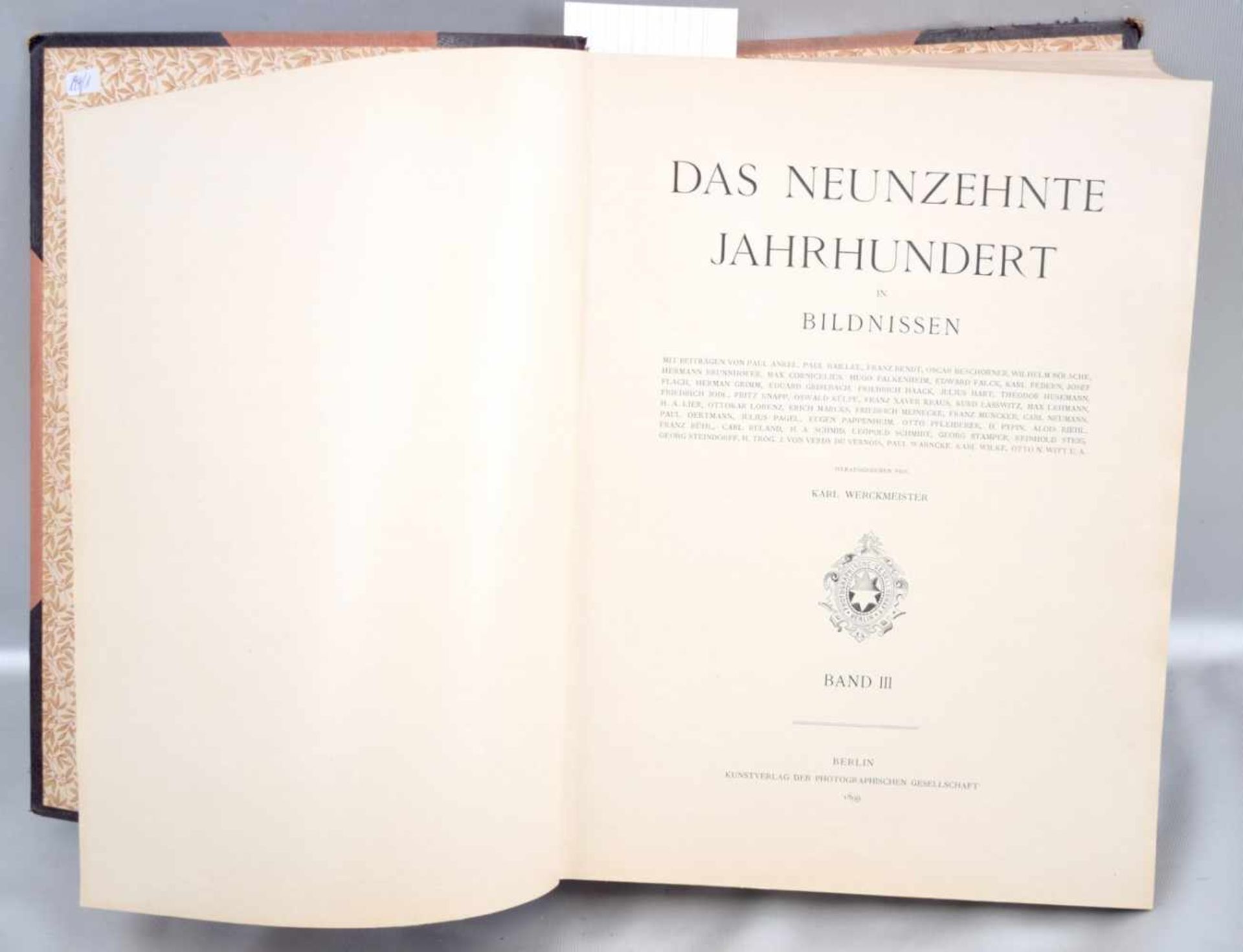 Das 19. Jahrhundert in BildernBerlin, dat. 1899, Band 3