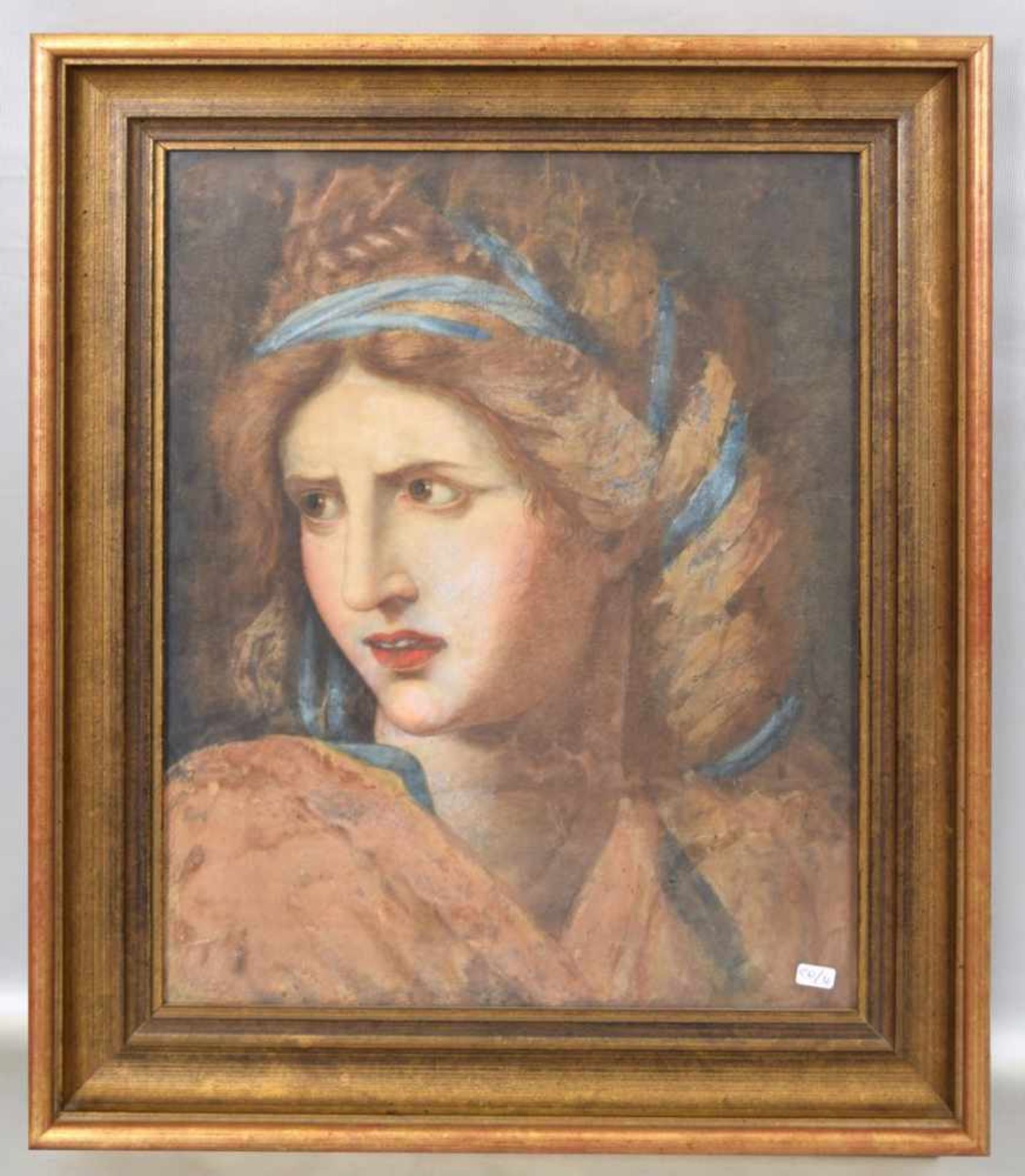 AquarellPortrait der Christophine Reinwald, die ältere Schwester von Friedrich Schiller, 33 X 42 cm,