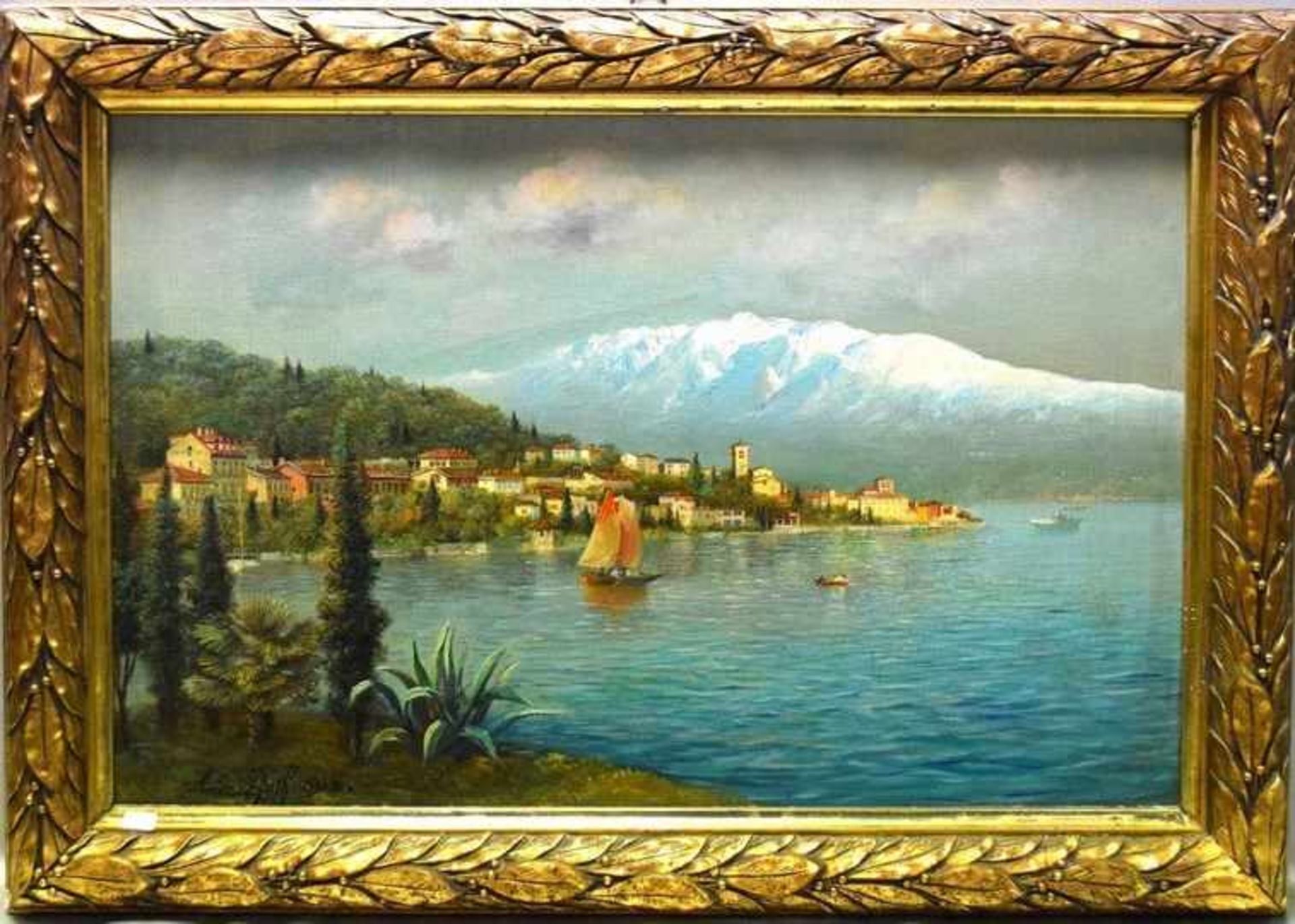 Edward Andreas Roth1872 Kleinochsenfurt?-1949 Los Angeles, Teilansicht von Riva am Gardasee, Öl/