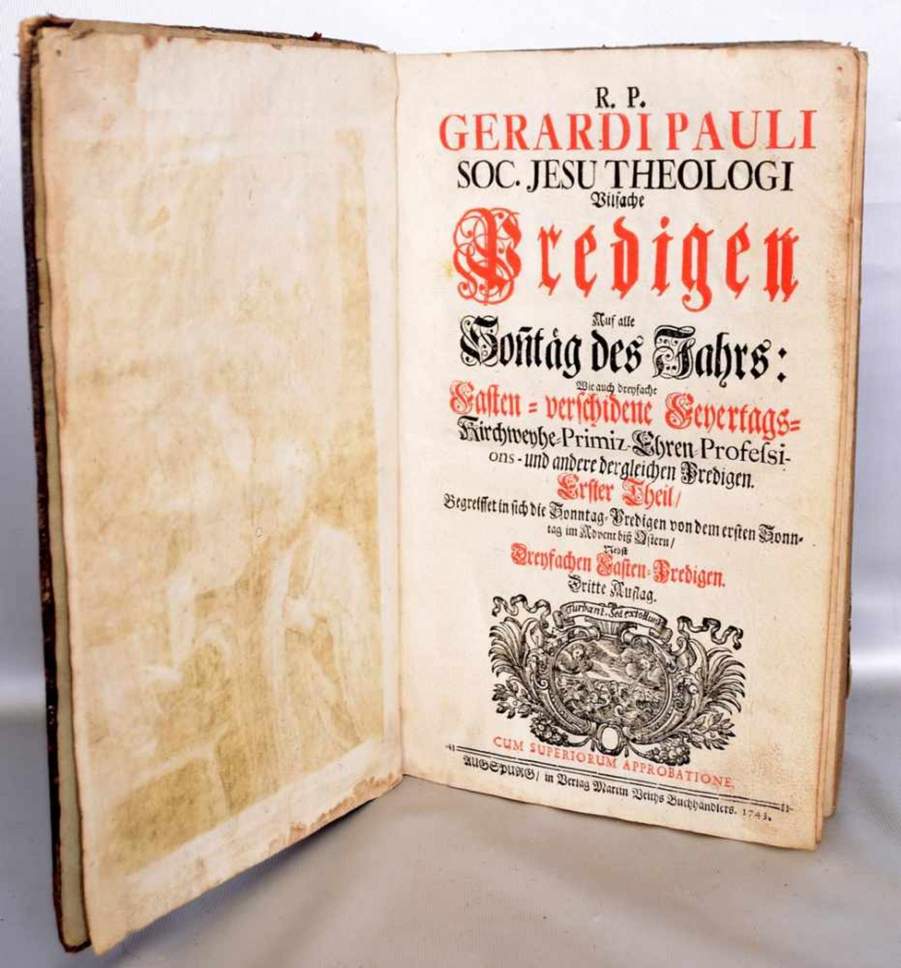 Sakrales BuchPredigten, dat. 1743