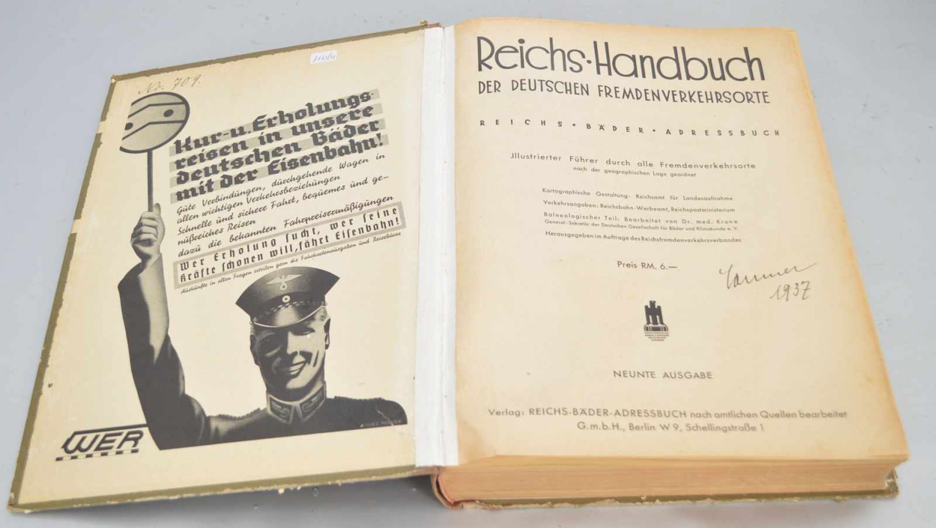 Reichshandbuchmit Beschreibungen deutscher Fremdenverkehrsorte, von 1937