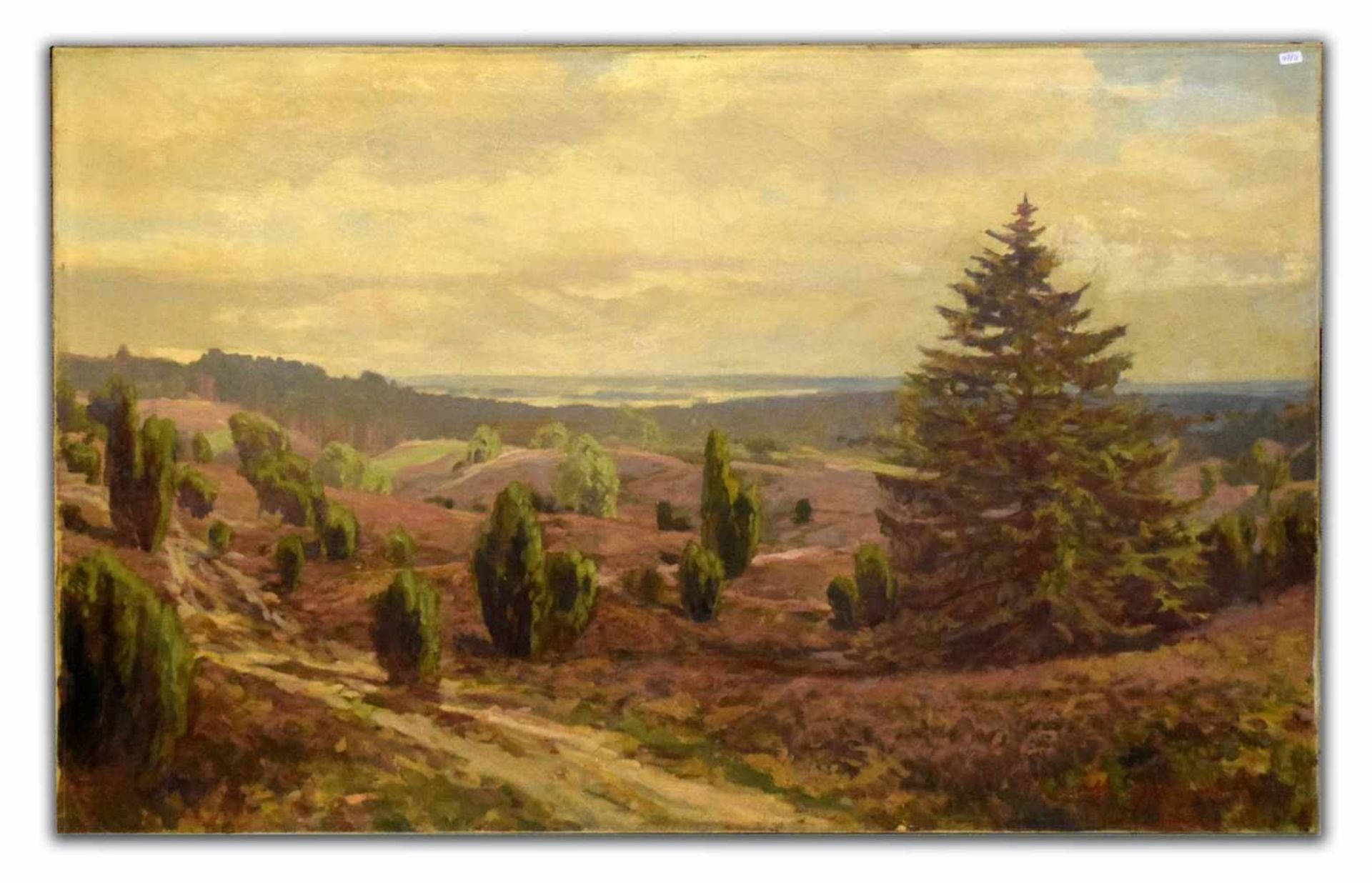 Unbekannter Maler20. Jh., Heidelandschaft, Öl/Lwd., u.r.sign., 70 X 100 cm, ohne Rahmen