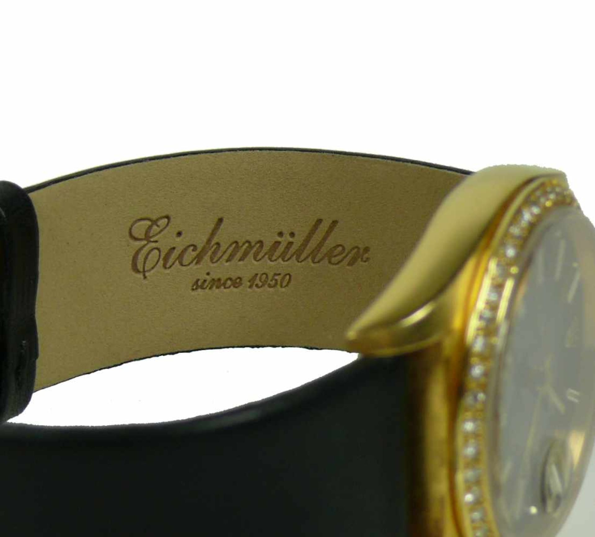 ROLEX-ArmbanduhrDate Just; 36 mm; 18ct GG-Gehäuse mit Diamantlunette; schwarzes Ziffernblatt; Ref.- - Bild 8 aus 9