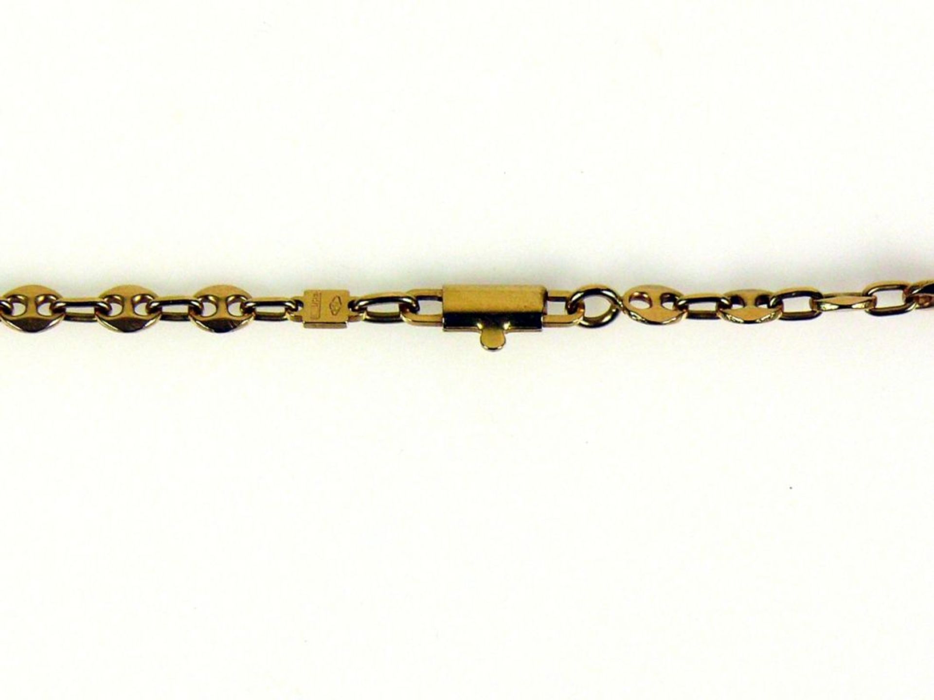 Halskette18ct GG; Gliederdekor; L: 60 cm; 21,5g - Bild 2 aus 2