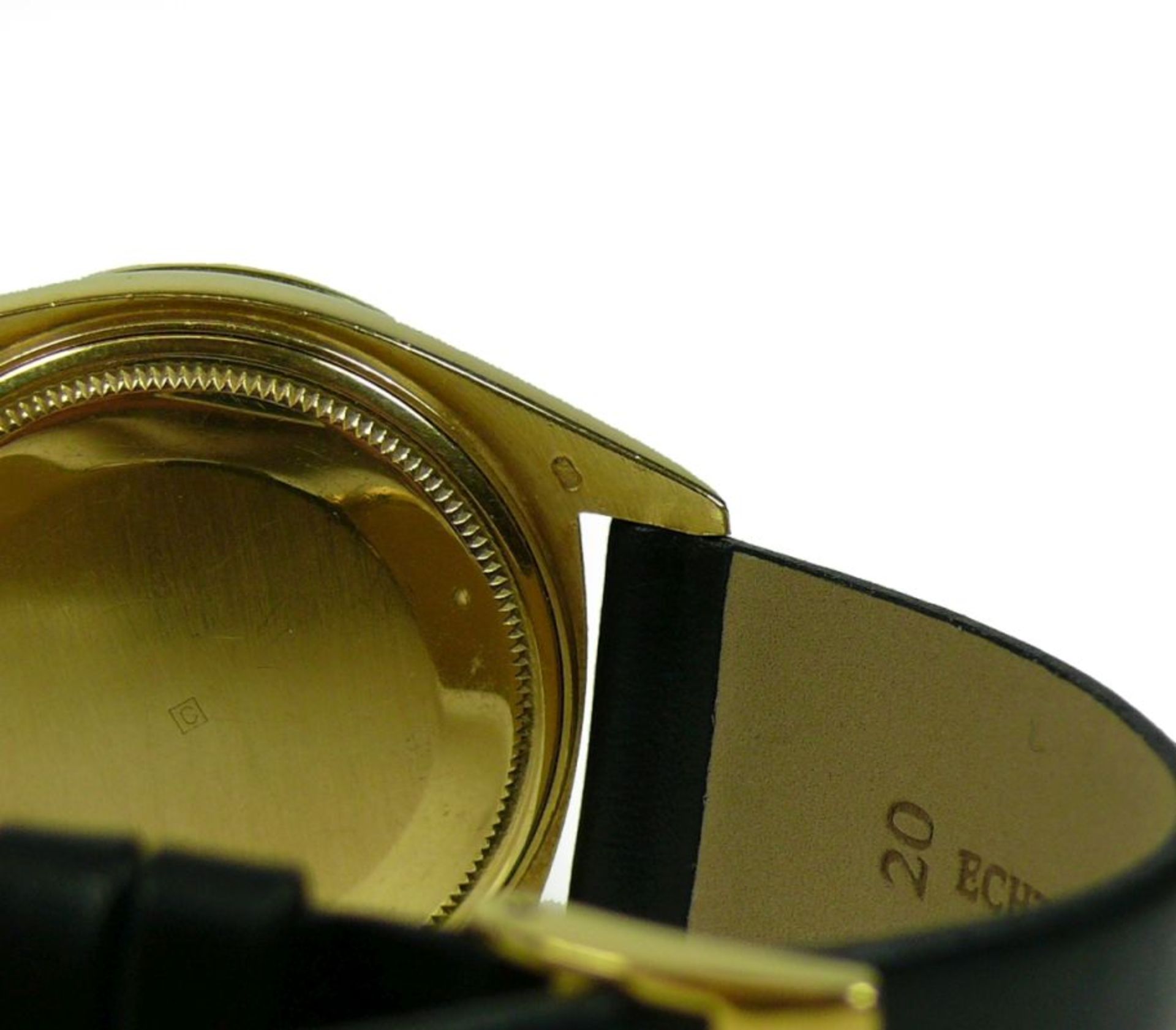 ROLEX-ArmbanduhrDate Just; 36 mm; 18ct GG-Gehäuse mit Diamantlunette; schwarzes Ziffernblatt; Ref.- - Bild 3 aus 9