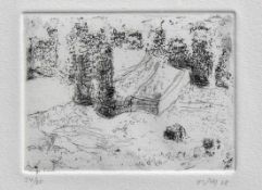Niemeyer-Holstein, Otto (1896 Kiel - 1984 Lüttenort)"Landschaft mit Sonne I"; Radierung; rechts