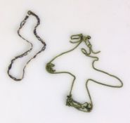 Armkette und Halsketteje 14ct GG; Halskette defekt; zus. 5,3g