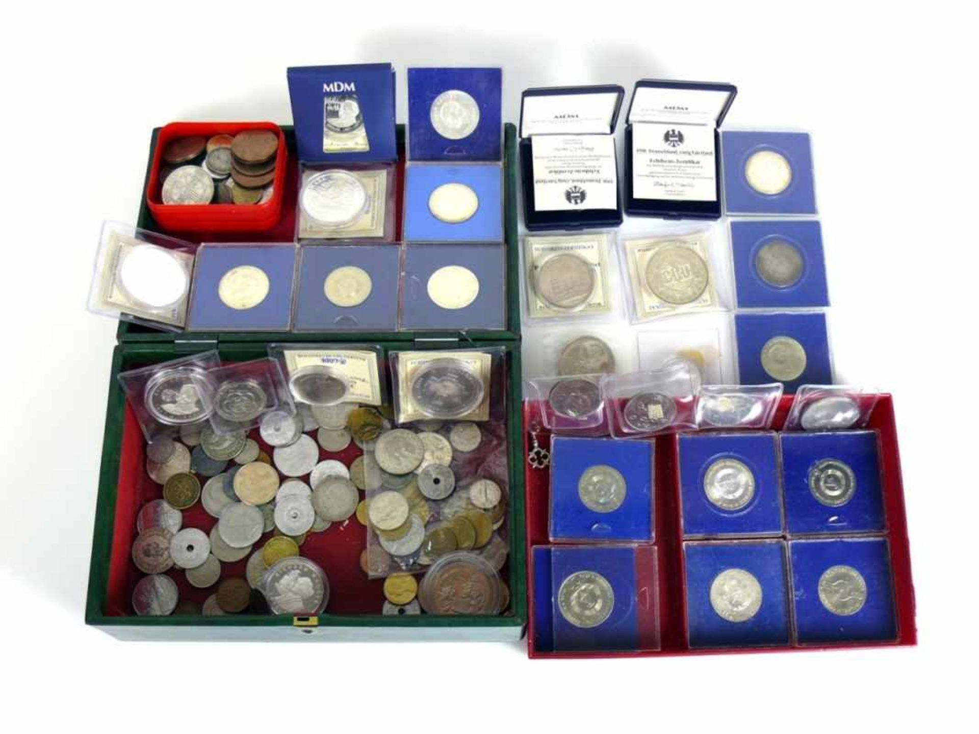 MünzsammlungDeutschland, DDR, Spanien u.a.; 19. und 20.Jh.; Silber und andere Metalle (kein Gold);