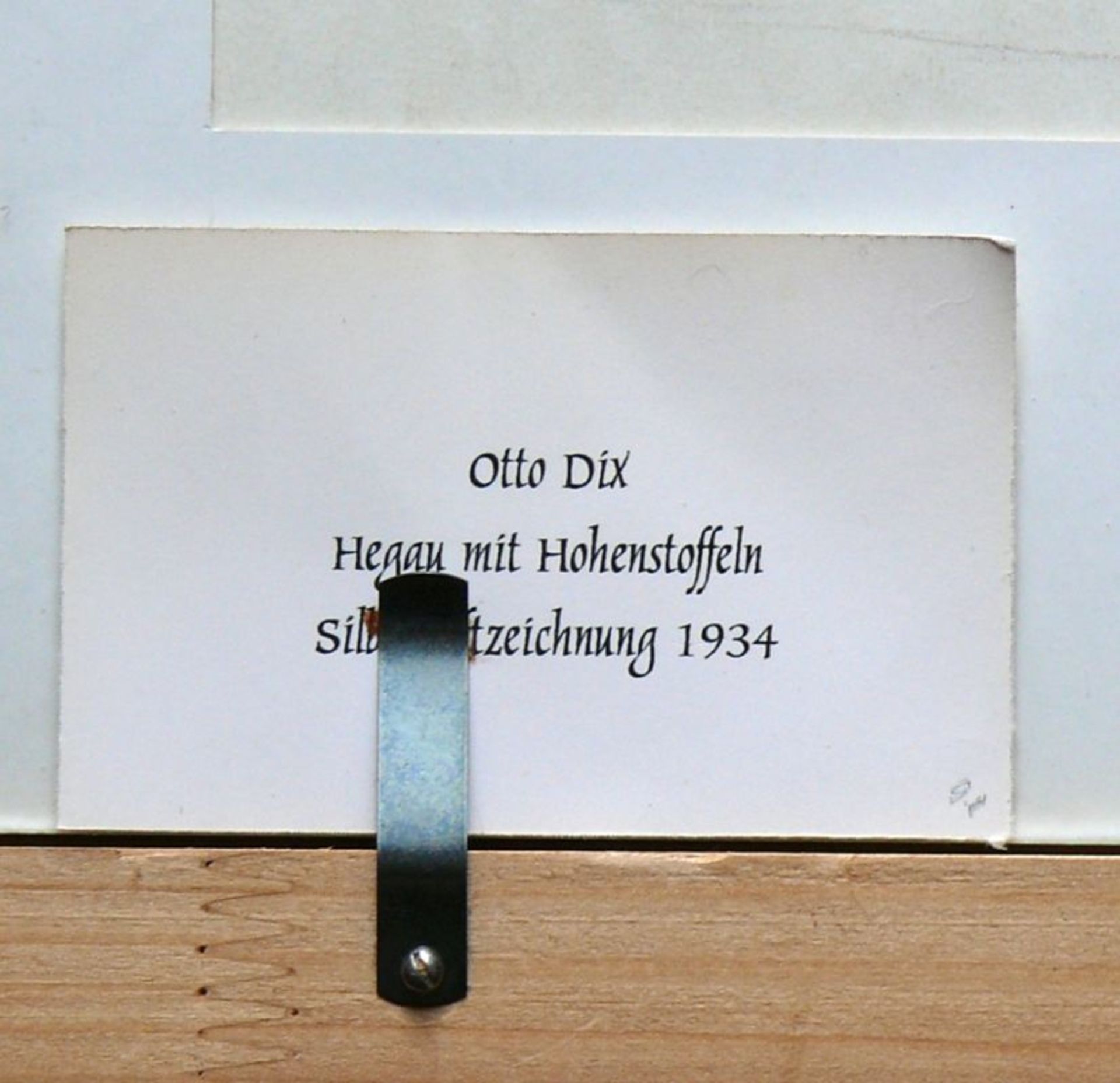 Dix, Otto (1891 Gera - 1969 Singen)"Hegaulandschaft mit Hohenstoffeln"; Silberstift-Zeichnung; mit - Bild 5 aus 7