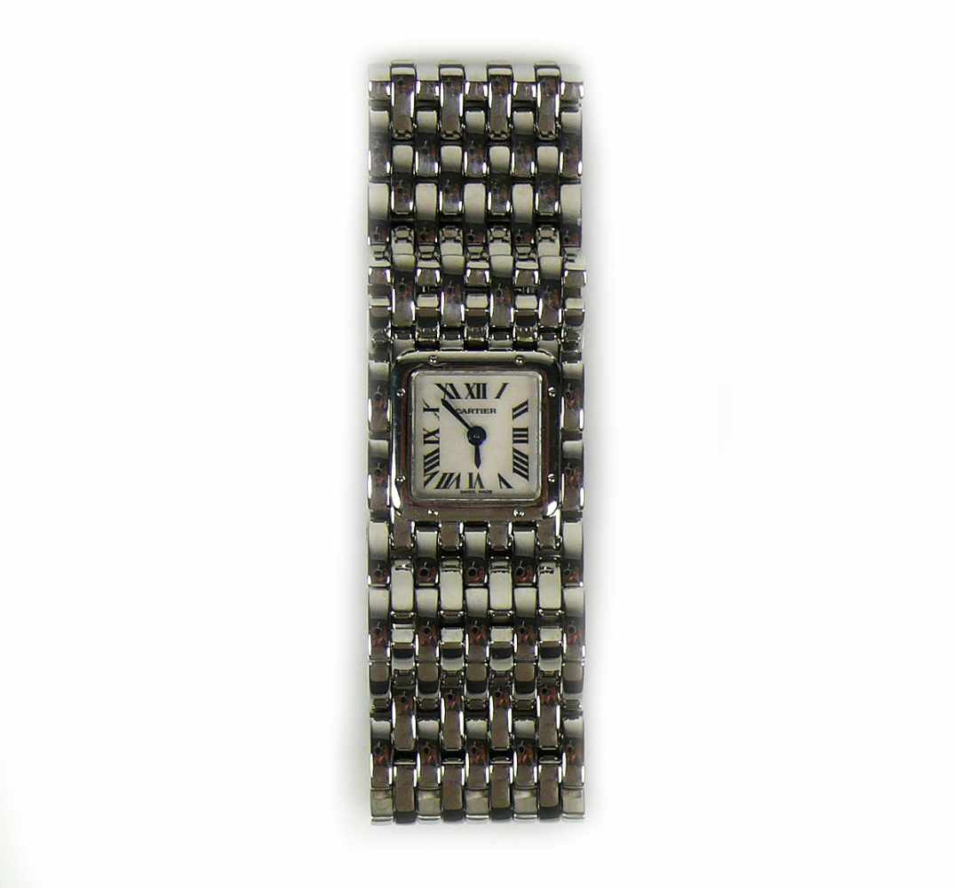 CARTIER-DamenarmbanduhrPanthere "Ruban"; Stahl; Perlmuttziffernblatt; Quartz; breites - Bild 2 aus 4