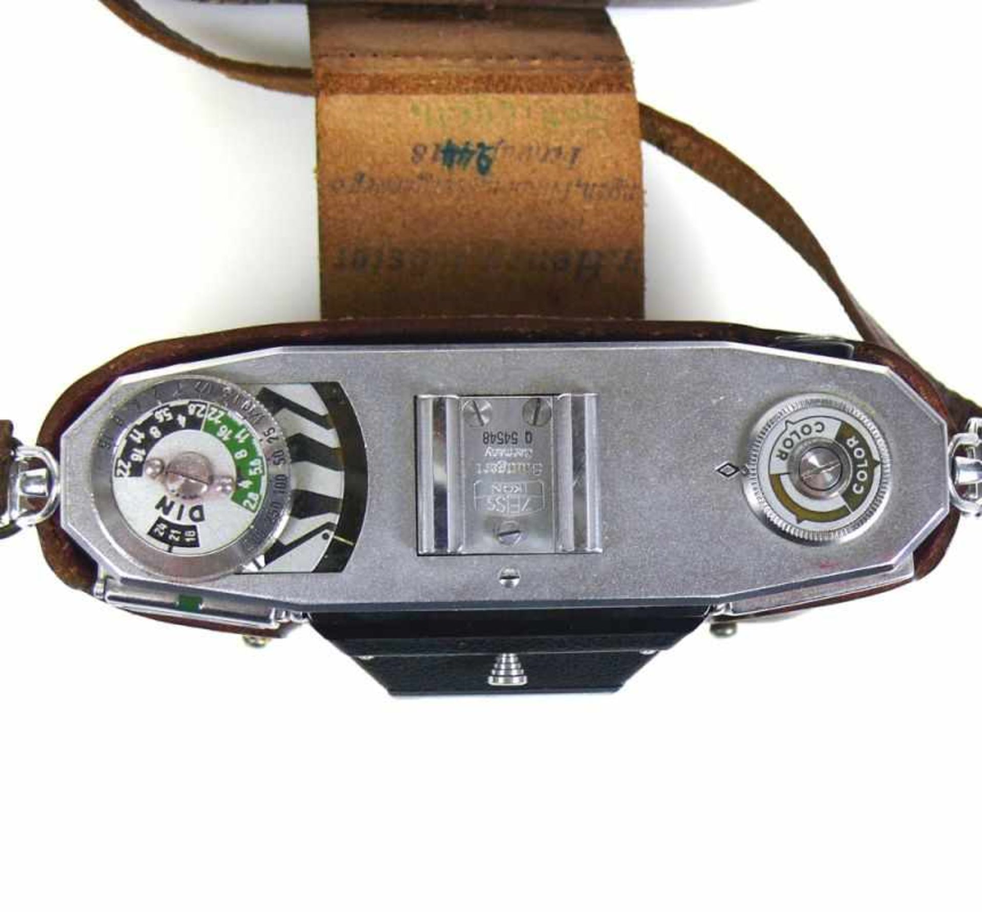 Zeiss Ikon-KameraCONTESSA; ausklappbares Objektiv; 1:2,8 f=45 mm; Zeiss-Opton Nr. 554405; in - Bild 2 aus 2
