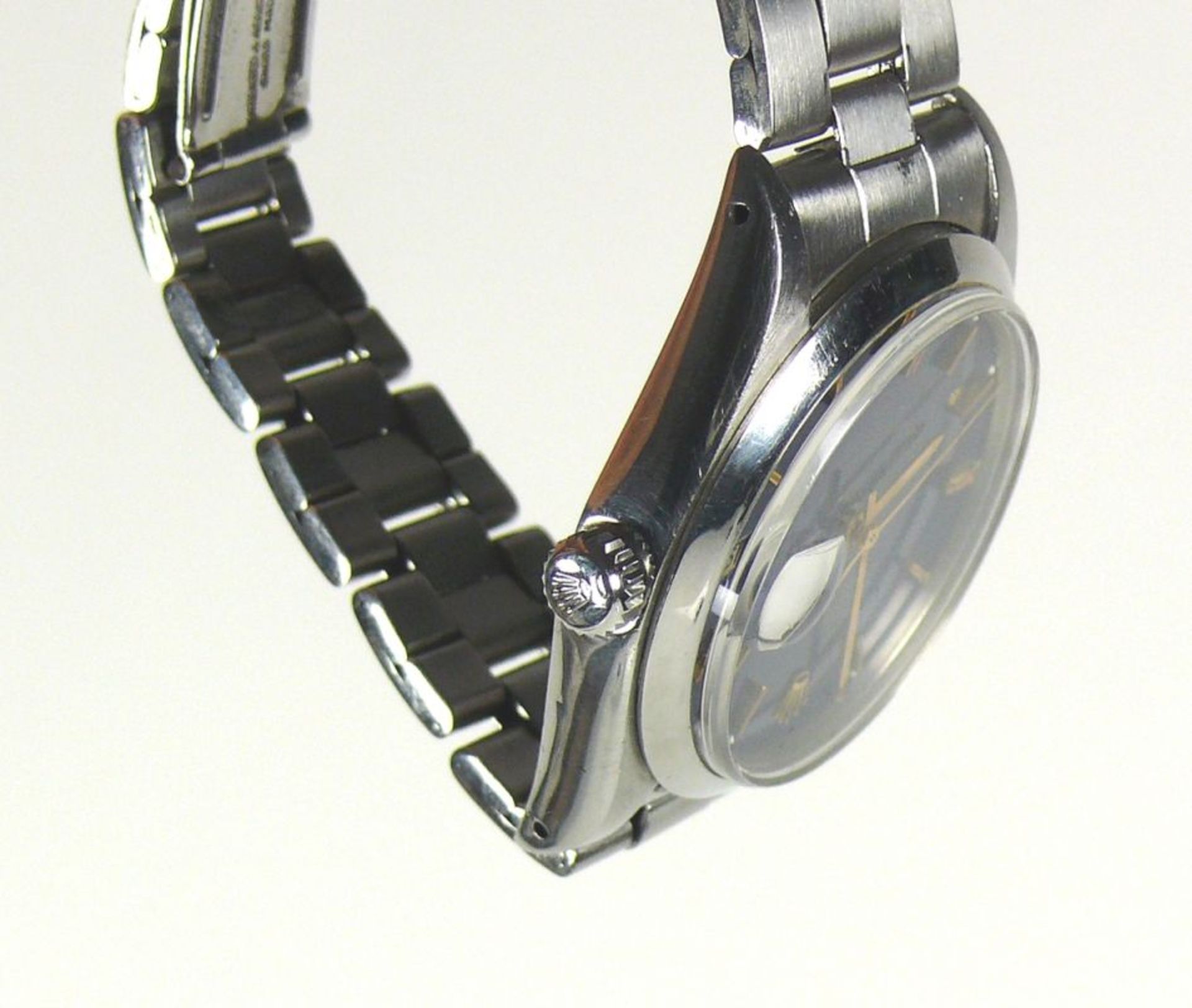 ROLEX-ArmbanduhrOyster Precision; 1957; dunkelblaues Ziffernblatt; Stahl; Handaufzug; Datumsanzeige; - Bild 3 aus 4