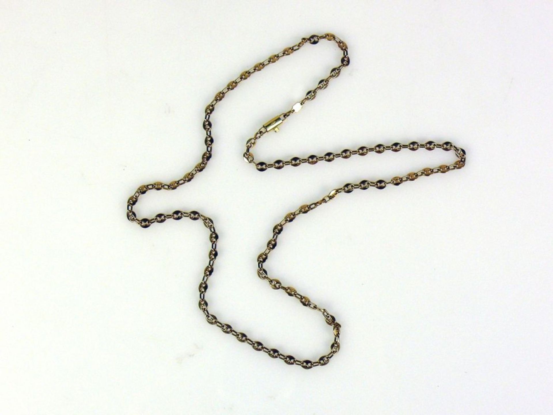 Halskette18ct GG; Gliederdekor; L: 60 cm; 21,5g
