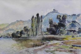 Möritz, Karl (1896 München - 1963 Blumenfeld)"Blick auf Bodman" mit Ruine Bodman; Aquarell; rechts