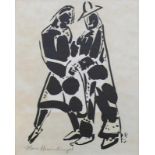 Breinlinger, Hans (Konstanz 1888 - 1963)"Paar"; Holzschnitt von 1957; sign.; Blattgröße: ca. 40 x 30
