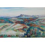 Waentig, Walter (1881 Zittau - 1962 Gaienhofen)"Herbstblick in den Hegau mit Hohenstoffeln";