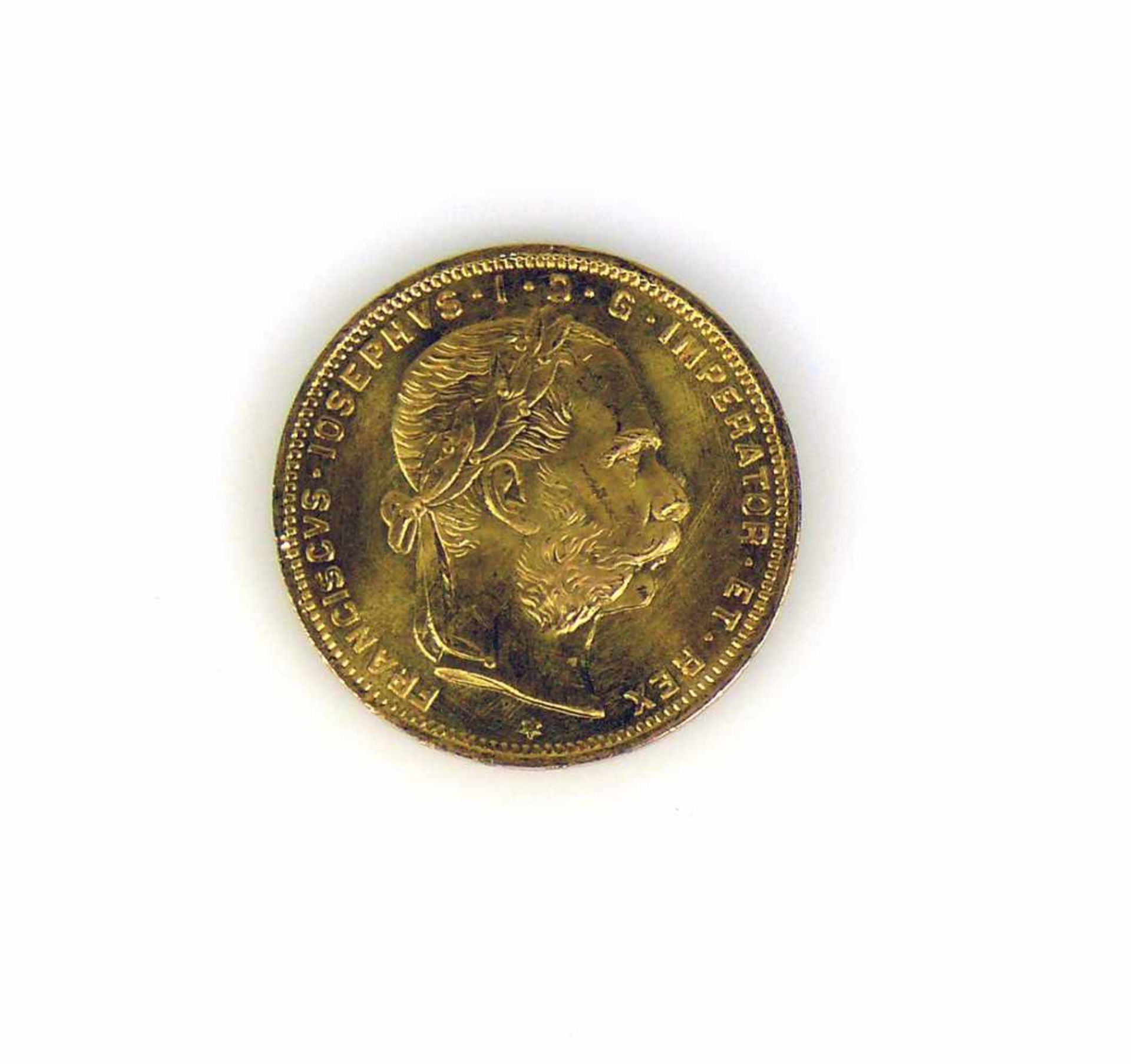 GoldmünzeFranz Joseph I; 1892; 8 Fl. 20 Fr.; 6,44g