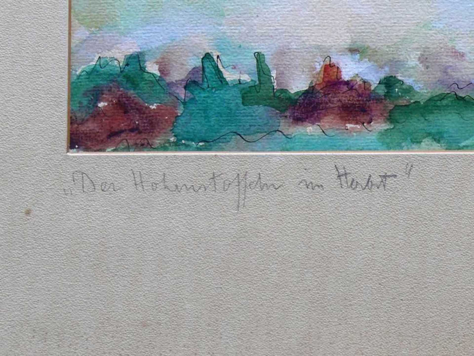 Waentig, Walter (1881 Zittau - 1962 Gaienhofen)"Herbstblick in den Hegau mit Hohenstoffeln"; - Bild 2 aus 4