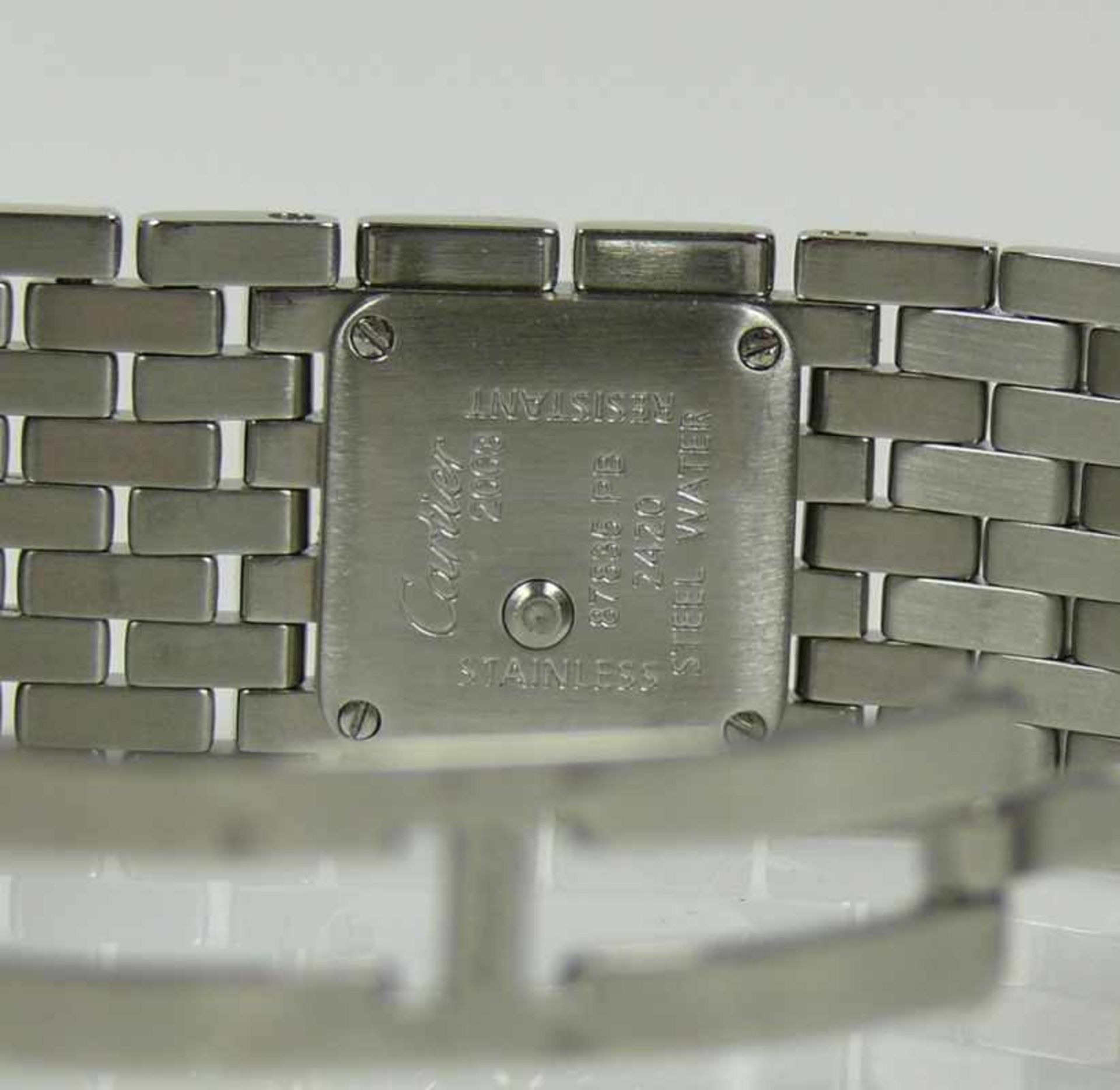 CARTIER-DamenarmbanduhrPanthere "Ruban"; Stahl; Perlmuttziffernblatt; Quartz; breites - Bild 4 aus 4