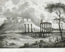 Engelmann, Gottfried (1788- 1839)"Blick auf Akropolis"; im Vordergrund mehrere Personen;