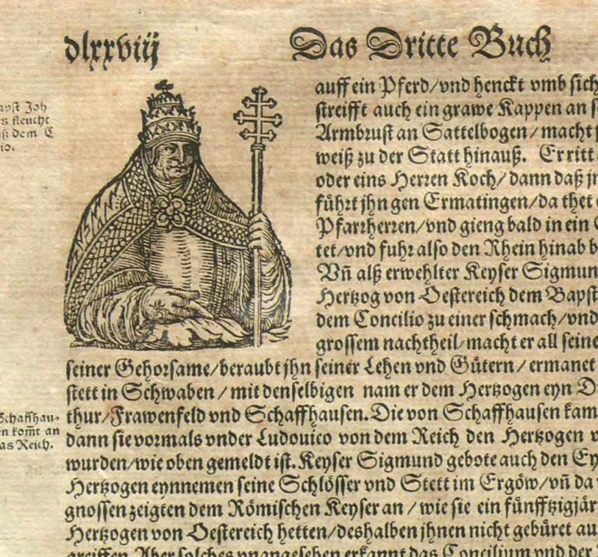 Johannes, Hieronymus Huss (Mitte 16.Jh.)aus Sebastian Münster Cosmographie 1556; unter PP hinter - Bild 3 aus 6