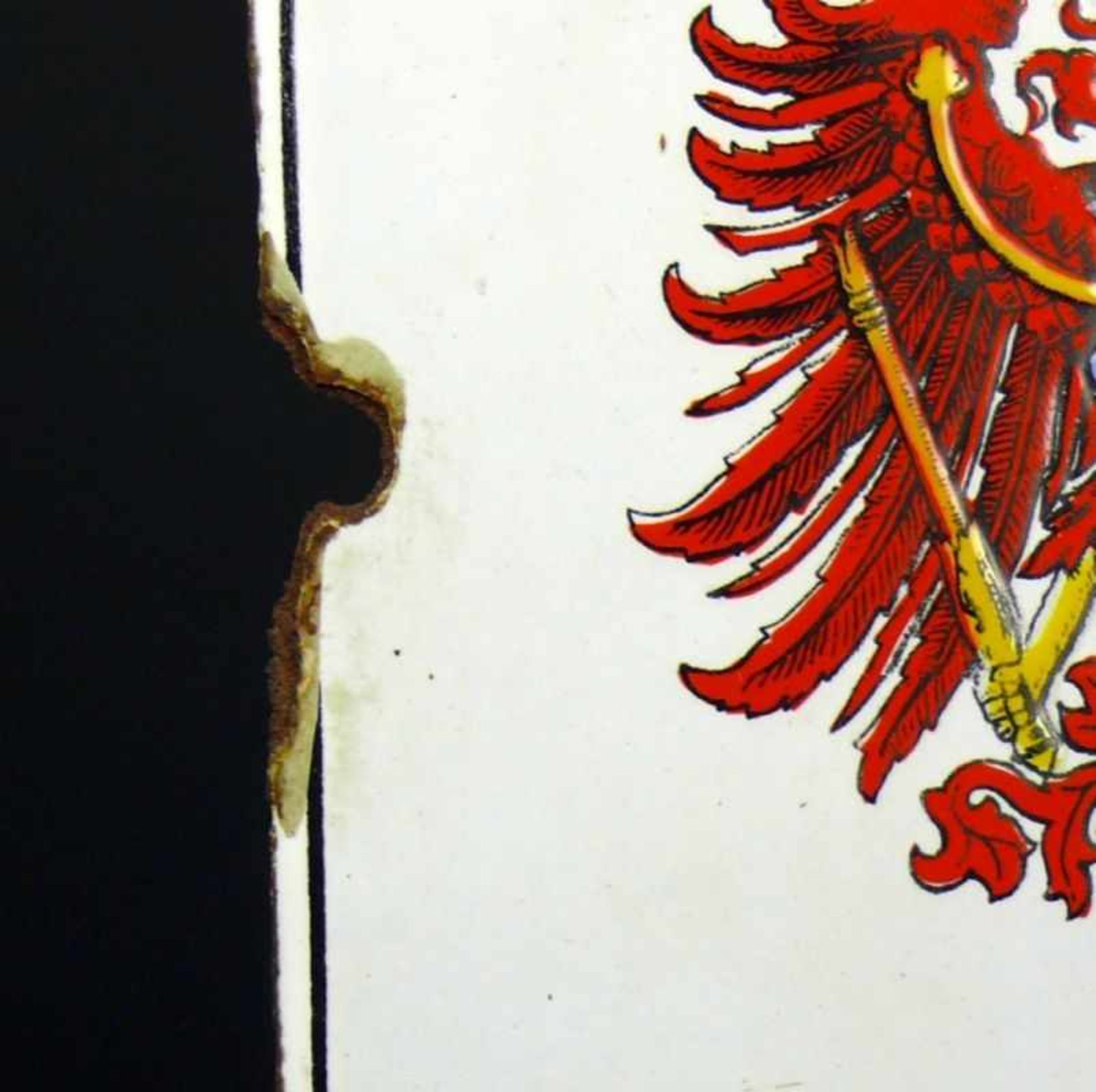 Emailschild"Feuersozietät der Provinz Brandenburg, gegründet 1719"; farbiger Email; mit - Bild 3 aus 4