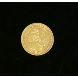 Goldmünze20 Mark; 1887, Wilhelm Deutscher Kaiser König von Preussen A; ss/vz