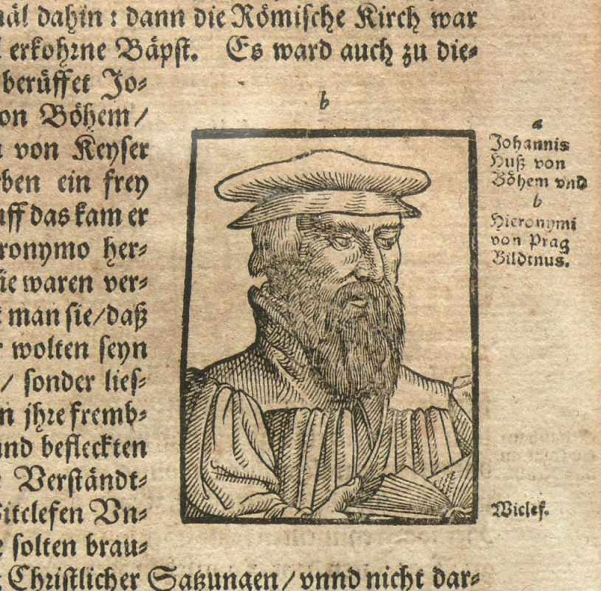 Johannes, Hieronymus Huss (Mitte 16.Jh.)aus Sebastian Münster Cosmographie 1556; unter PP hinter - Bild 5 aus 6