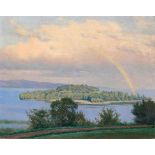 Mollweide, Werner (1889 Straßburg - 1978 Bodman-Ludwigshafen)"Blick auf Insel Mainau"; mit