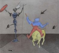 Dali, Salvador (1904 - 1989 Figueras/Spanien)"Historias de Don Quijote de la Mancha 1979"; Radierung