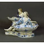 Paar figürliche Gewürzschalen (Meissen, 1860 - 1924)Entwurf: J. Kaendler; Ausführung Meissen um