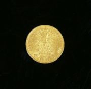 Goldmünze20 Mark; 1873, Wilhelm Deutscher Kaiser König von Preussen B; ss/vz