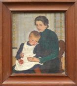 Würtenberger, Ernst Gustav (1868 Steißlingen - 1934 Karlsruhe)"Frau mit Kind auf dem Schoß"; auf