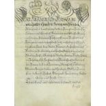 Friedrich Wilhelm IIKönig von Preussen; Adelsbrief 1786 mit eigenhändiger Unterschrift Friedrich