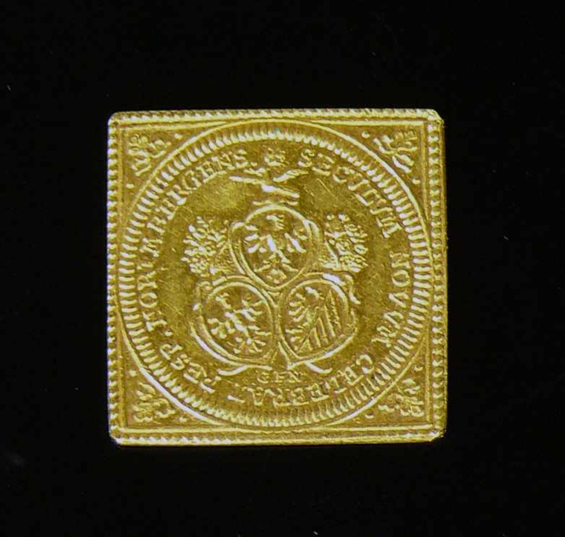 Goldmedaille1,8 x 1,8 cm; 3,45g; 21,6ct; - Bild 2 aus 2