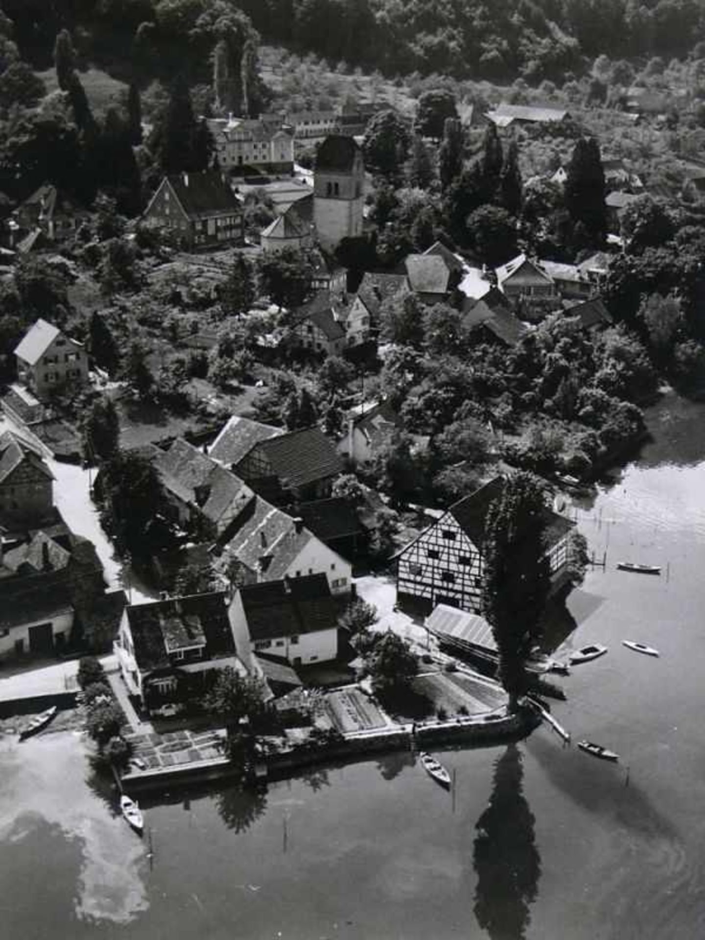 Siegfried Lauterwasser11 schwarz/weiß Fotos mit Bodensee-Motiven; je 18 x 24 cm; ca. Mitte 20.Jh. - Bild 4 aus 6