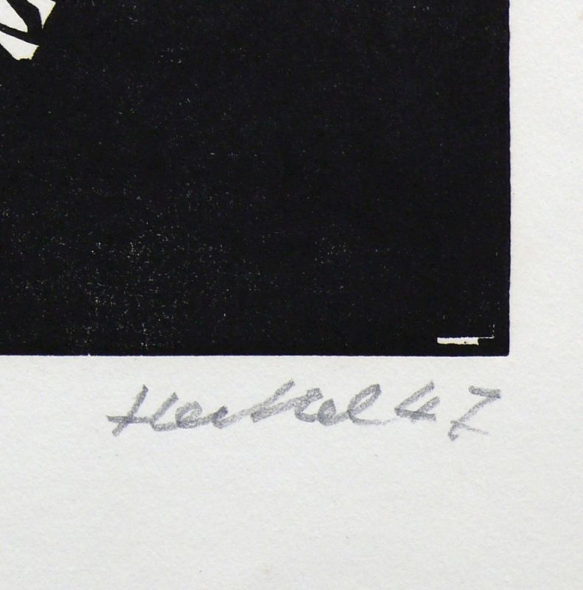 Heckel, Erich (1883 Döbeln - 1970 Hemmenhofen/Radolfzell)"Frauenkopf"; Holzschnitt von 1947; sign, - Bild 4 aus 4