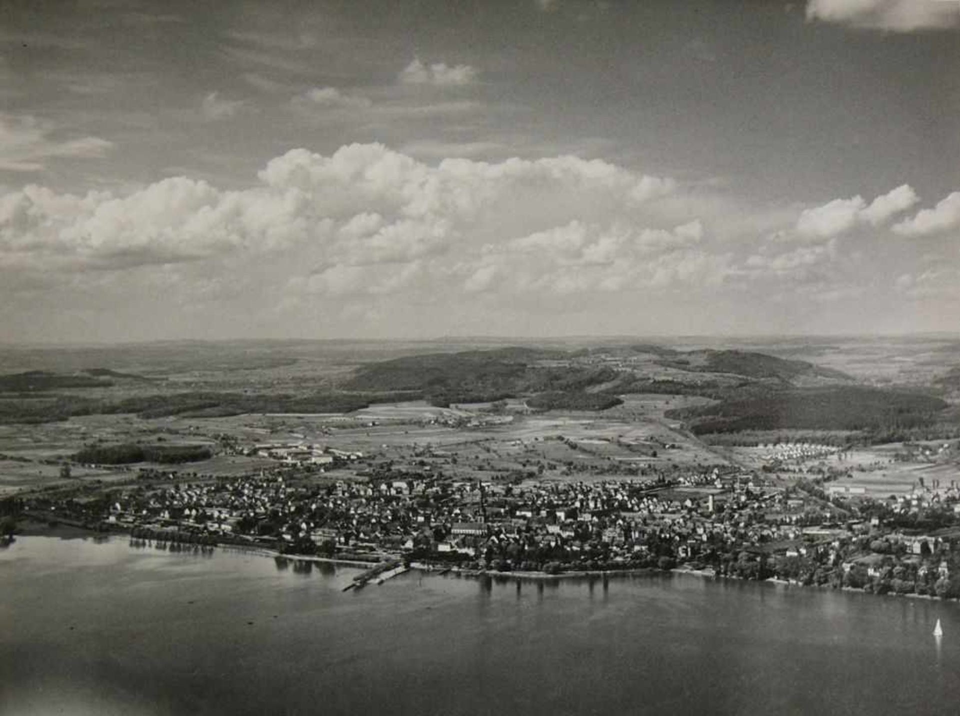 Siegfried Lauterwasser11 schwarz/weiß Fotos mit Bodensee-Motiven; je 18 x 24 cm; ca. Mitte 20.Jh. - Bild 5 aus 6