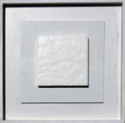 Schlenker, Felix (Schwenningen 1920 - 2010)"Quadrat-Collage"; weiß lackierte Quadrate im Relief;
